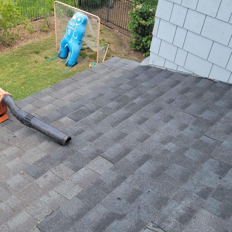 Asphalt shingle roof replacement with new decking Asphalt shingle roof replacement with new decking