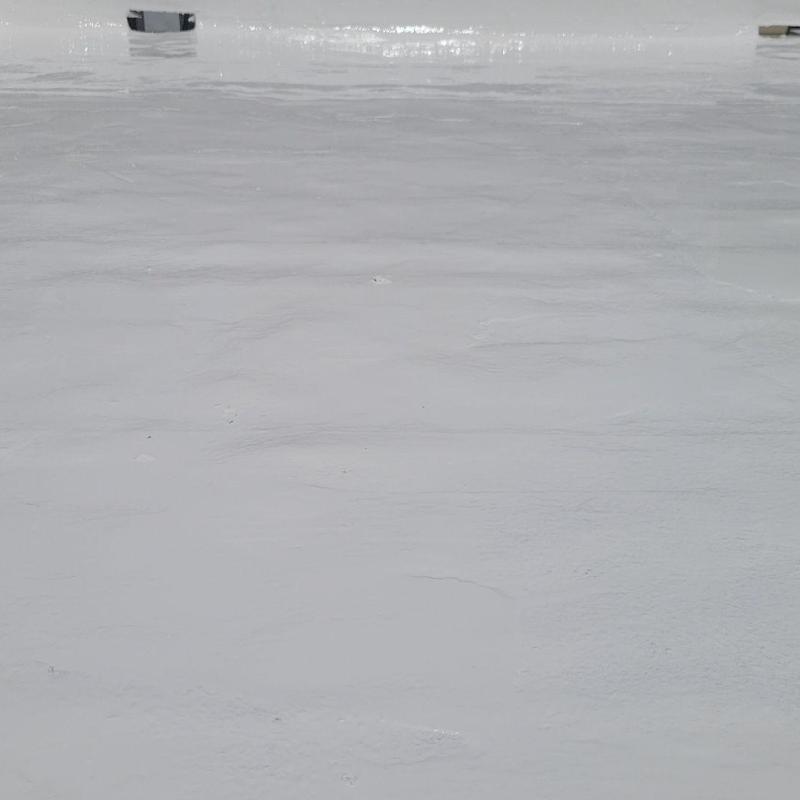 Tremco silicone roof deck coating with scuppers Tremco silicone roof deck coating with scuppers