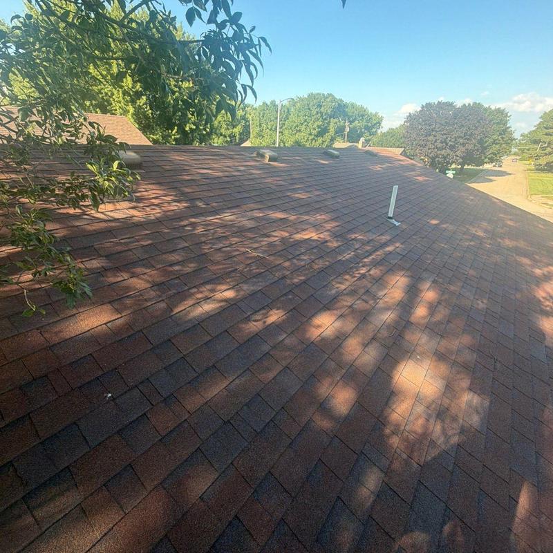 Asphalt shingle roof with vent pipe in Shelby, NE Asphalt shingle roof with vent pipe in Shelby, NE