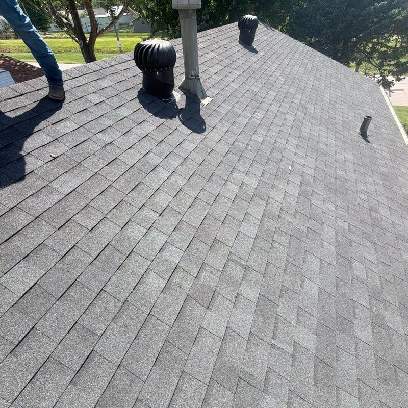 Asphalt shingle roof with vent pipes inspection Asphalt shingle roof with vent pipes inspection