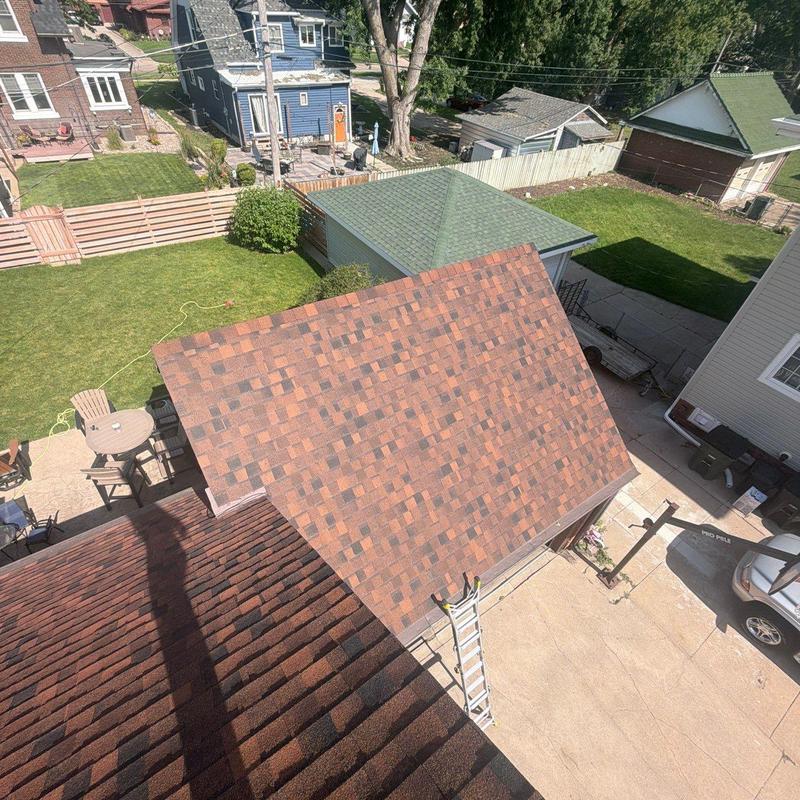 Asphalt shingle roof on detached garage in Hastings NE Asphalt shingle roof on detached garage in Hastings NE