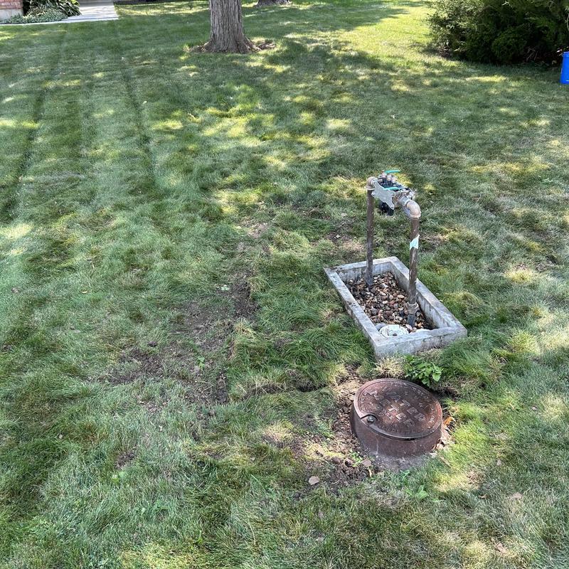 Backflow device leak repair in residential yard Backflow device leak repair in residential yard