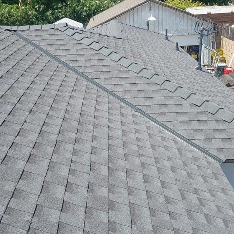 Shingle roof with ridge vents installed in Orange, CA Shingle roof with ridge vents installed in Orange, CA