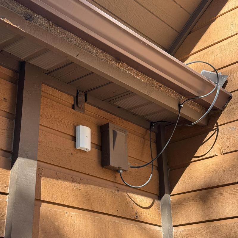 Wooden fascia board and gutter damage from ice buildup
