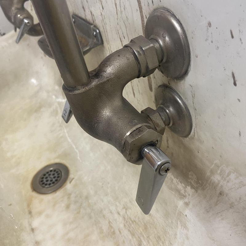Break room right side faucet and pipe fittings Break room right side faucet and pipe fittings