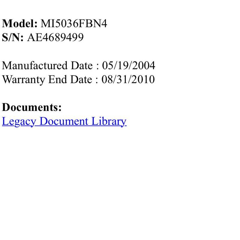 Water heater model and warranty details page Water heater model and warranty details page