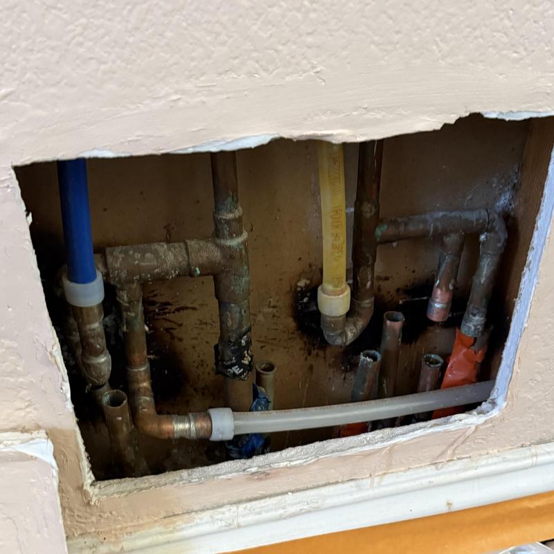 Hot water line reroute with PEX and soldered manifolds Hot water line reroute with PEX and soldered manifolds