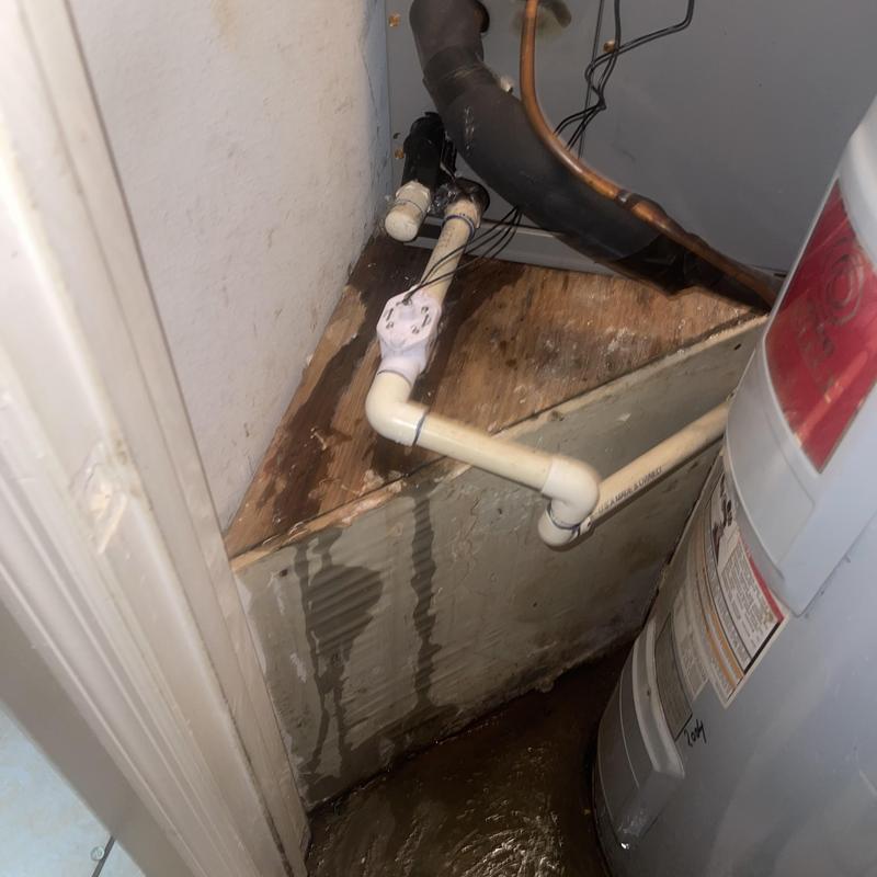 Air handler drain line with inline float switch installation