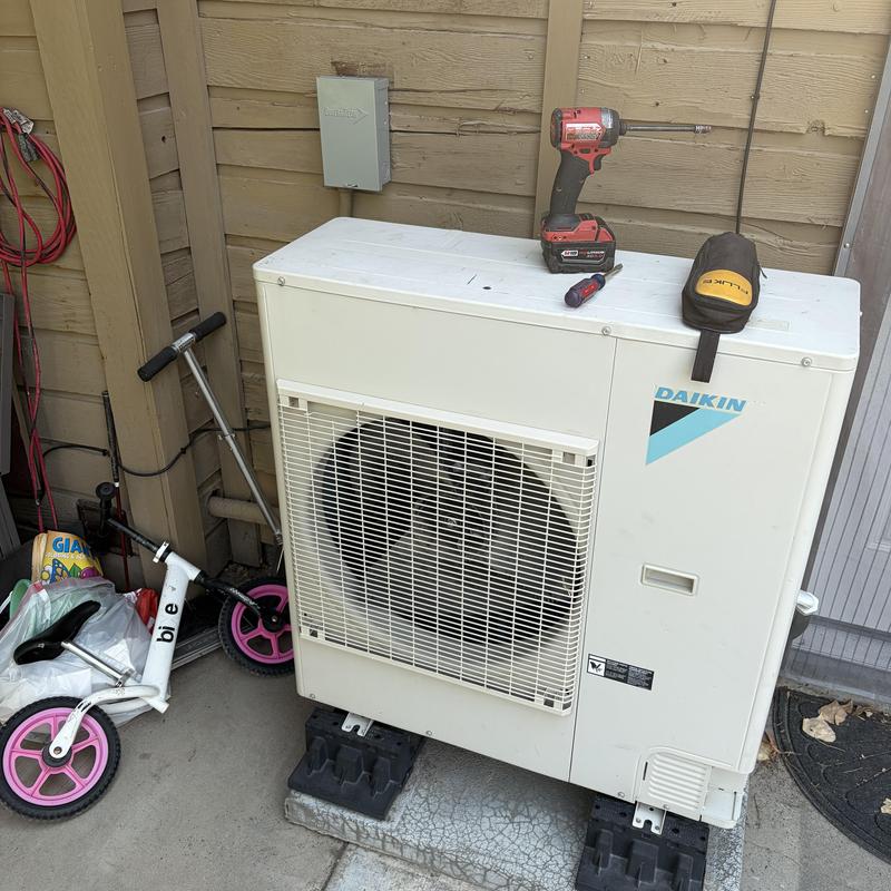 Daikin outdoor AC unit with new electrical disconnect Daikin outdoor AC unit with new electrical disconnect