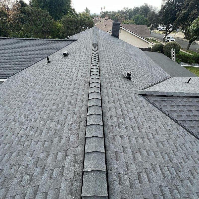 Shingle roof ridge and vents inspection in Tustin, CA Shingle roof ridge and vents inspection in Tustin, CA