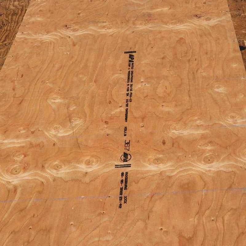 Plywood roofing deck installed for roof base Plywood roofing deck installed for roof base
