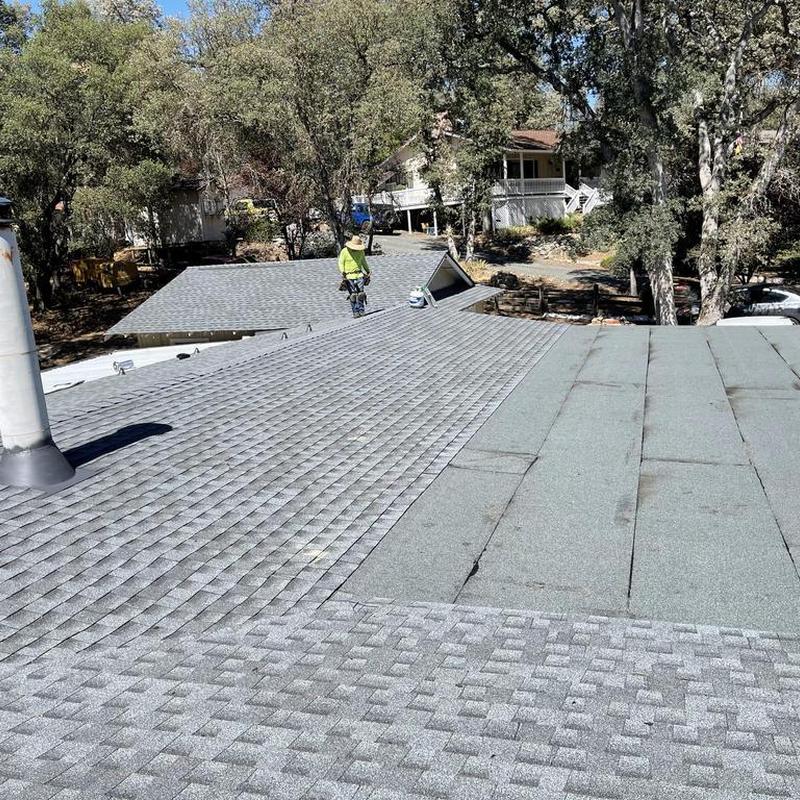 GAF asphalt roofing installation with torch down roof GAF asphalt roofing installation with torch down roof