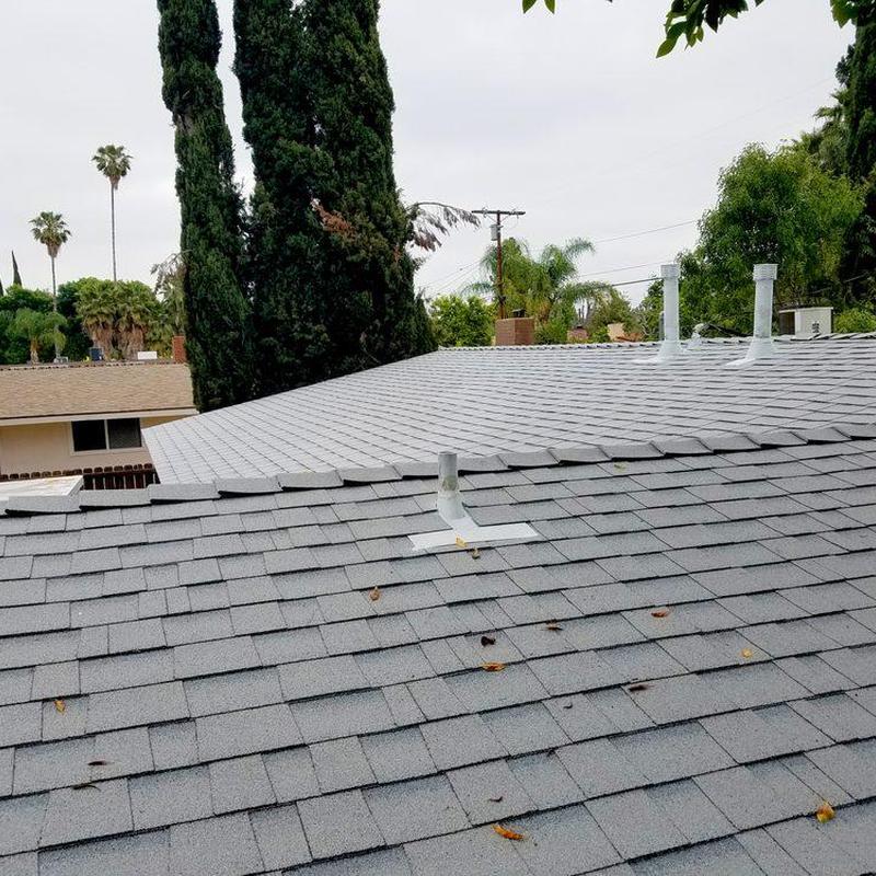 Asphalt shingle roof with vent pipes in Yorba Linda Asphalt shingle roof with vent pipes in Yorba Linda