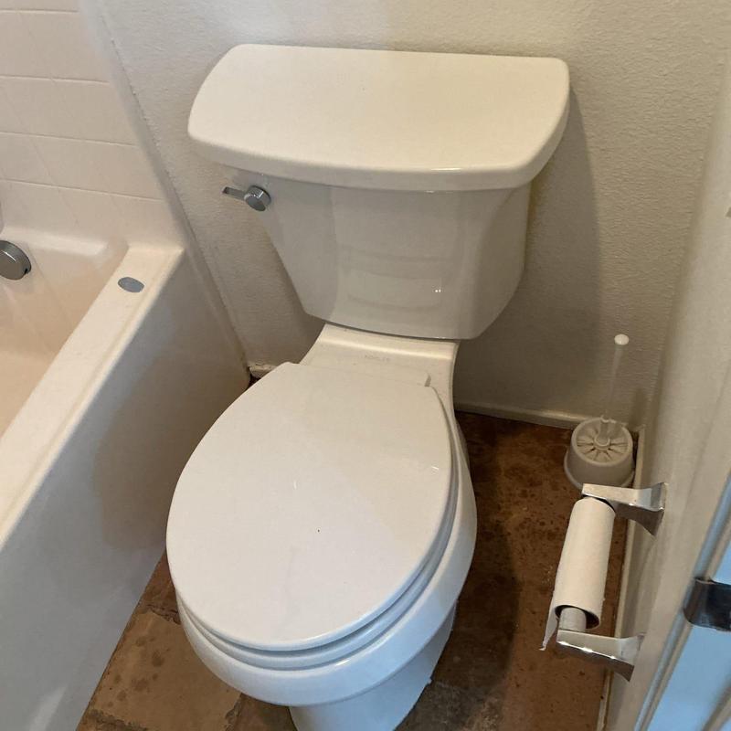 Kohler toilet new installation with wax seal