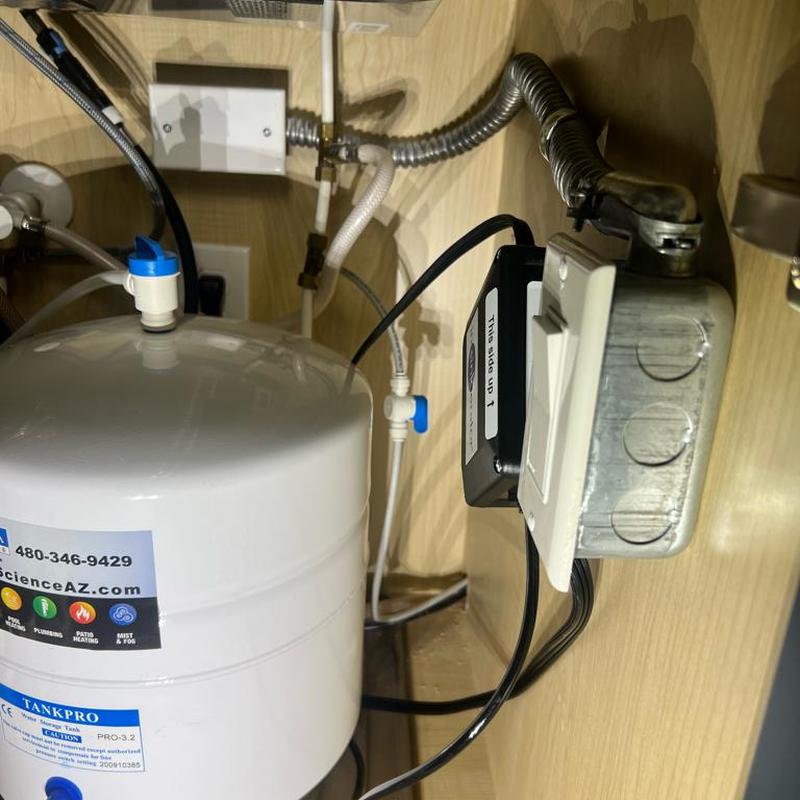 Ice maker water line extension under counter Ice maker water line extension under counter