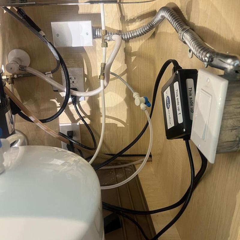 Ice maker water line extension under counter Ice maker water line extension under counter