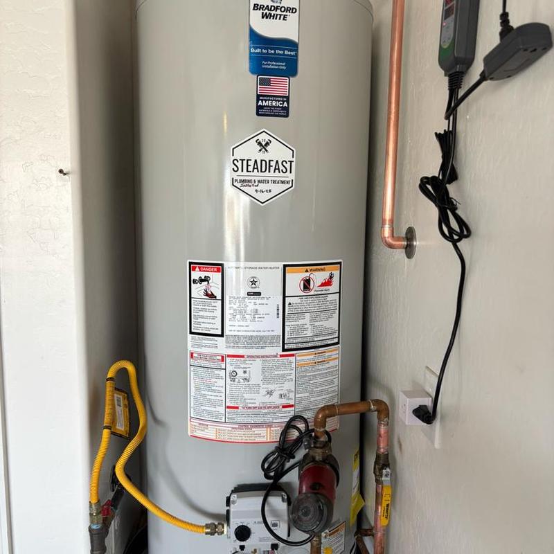 Bradford White water heater with new valves and flex lines Bradford White water heater with new valves and flex lines