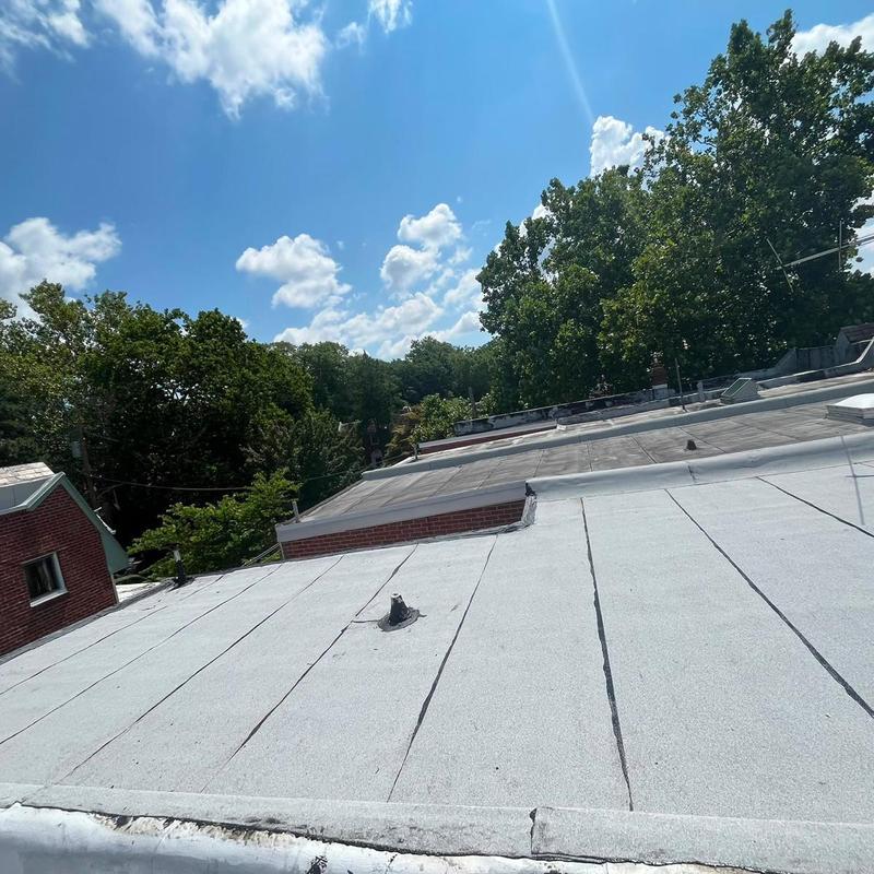 Firestone Modified Bitumen flat roof with vent pipe Firestone Modified Bitumen flat roof with vent pipe