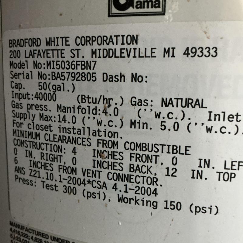 50 gallon natural gas water heater label details 50 gallon natural gas water heater label details