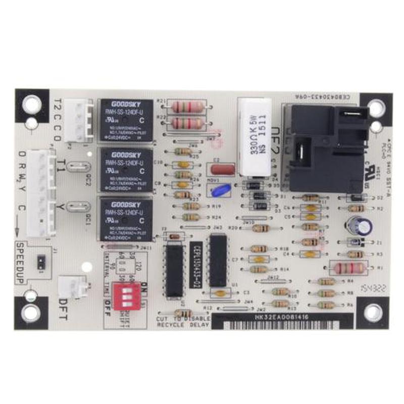Defrost control board with relays and resistors Defrost control board with relays and resistors