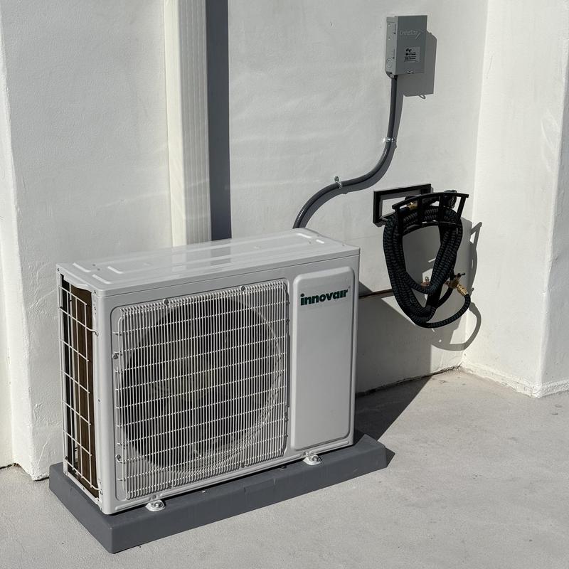 Innovair mini split outdoor condenser unit installed Innovair mini split outdoor condenser unit installed