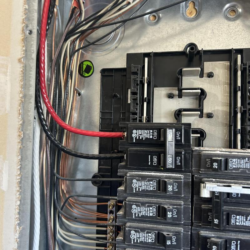Hot tub electrical panel with undersized wiring upgrade estimate