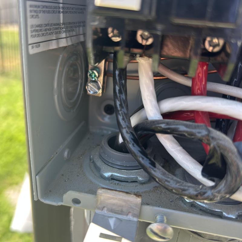 Hot tub electrical wiring inside junction box in Boise