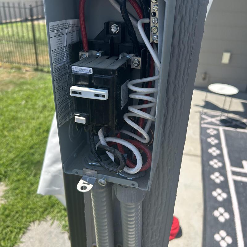 Hot tub electrical disconnect with undersized wiring