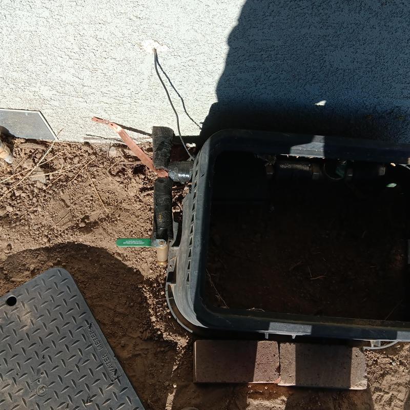 Water line repipe with Aquapex piping and copper stub outs Water line repipe with Aquapex piping and copper stub outs