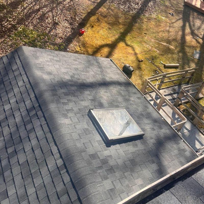 CertainTeed Landmark Pro shingle roof with skylight installation CertainTeed Landmark Pro shingle roof with skylight installation