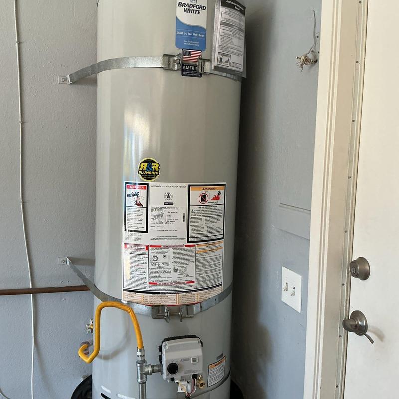 50-gallon natural gas water heater installation