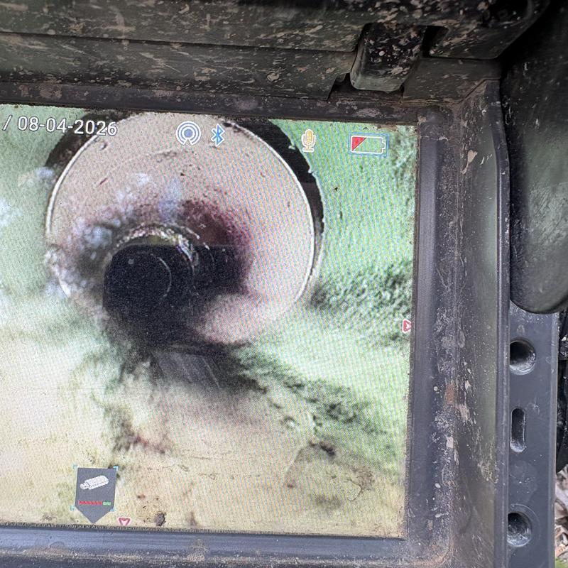 Mainline sewer pipe video inspection showing root intrusion Mainline sewer pipe video inspection showing root intrusion