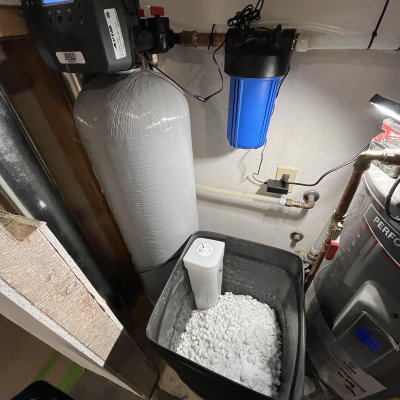 Water softener with iron filtration system installation Water softener with iron filtration system installation