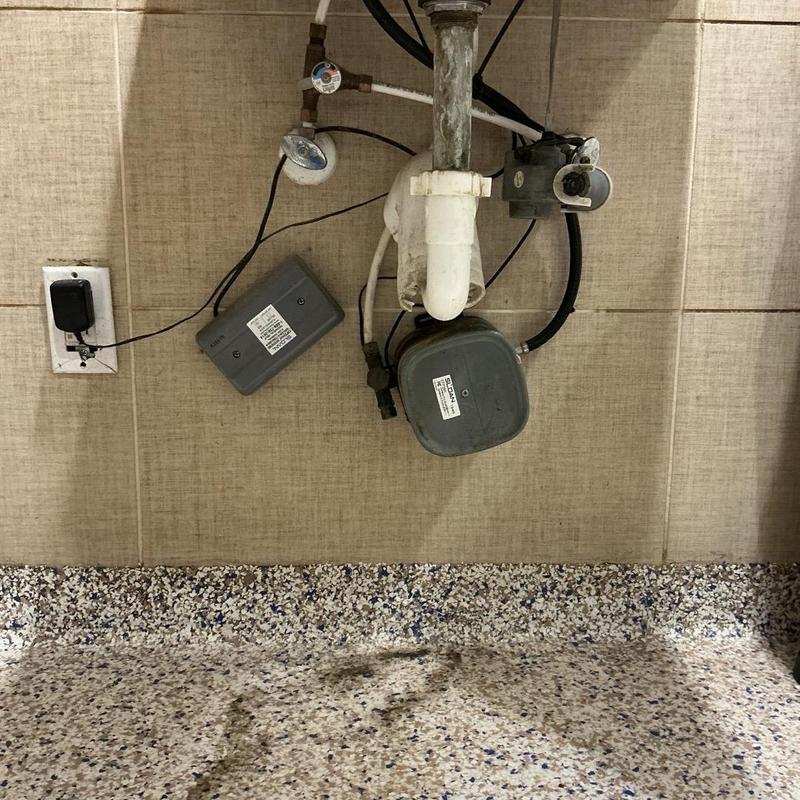 Soap dispenser installation and refill under sink Soap dispenser installation and refill under sink