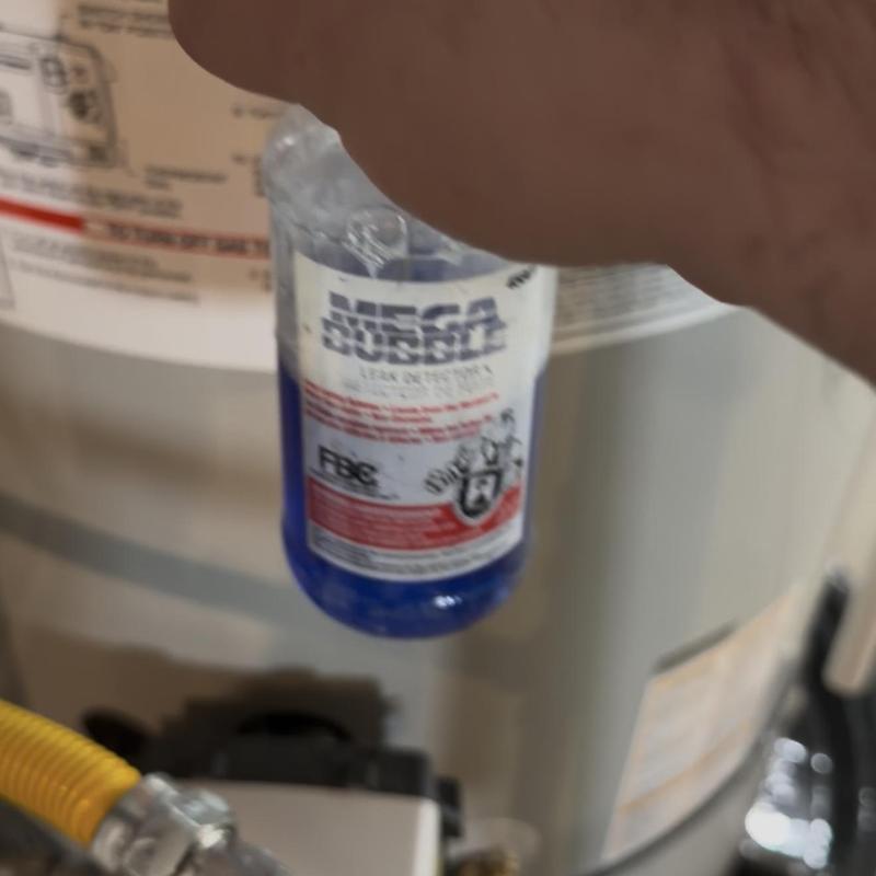 Gas line leak detection solution near water heater Gas line leak detection solution near water heater