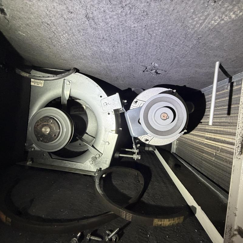 Magic Aire fan coil unit blower and belts replacement Magic Aire fan coil unit blower and belts replacement