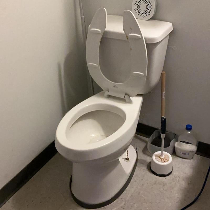 Toilet flange flush with floor, secured and shimmed Toilet flange flush with floor, secured and shimmed