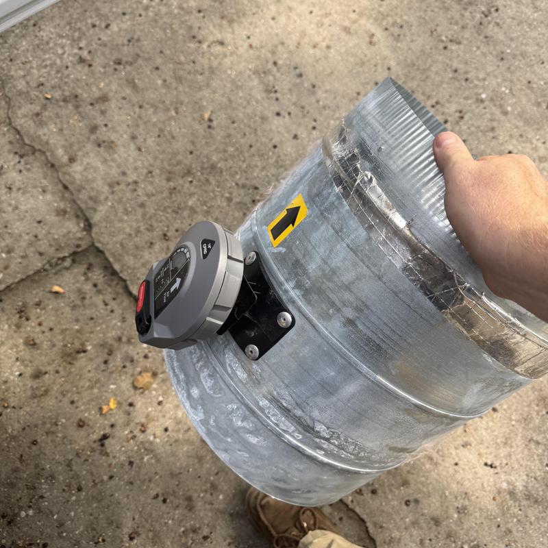 14in bypass damper replacement in HVAC ductwork