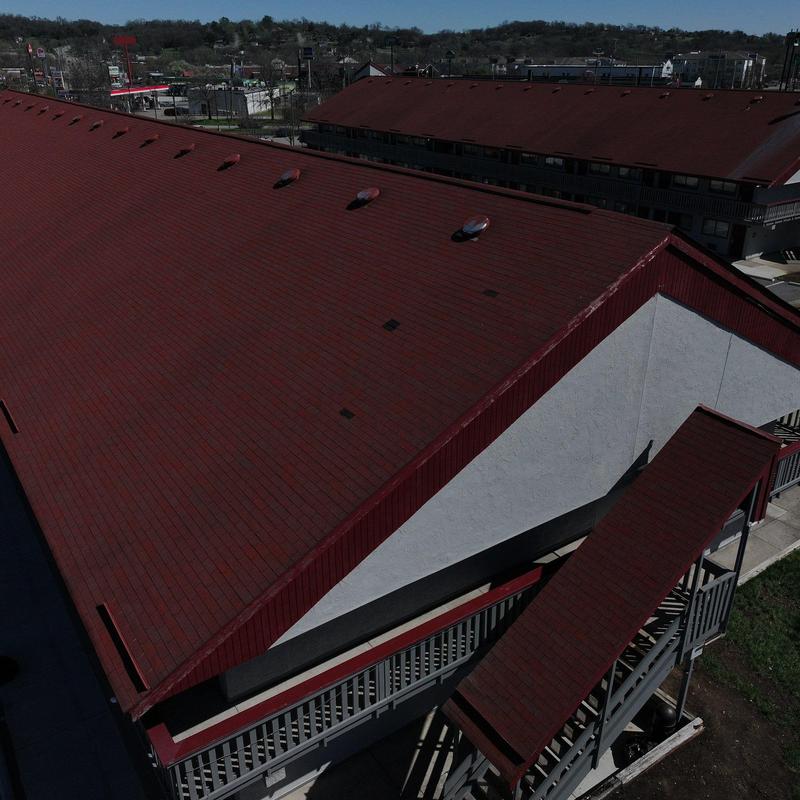 Commercial roofing system with hail damage inspection