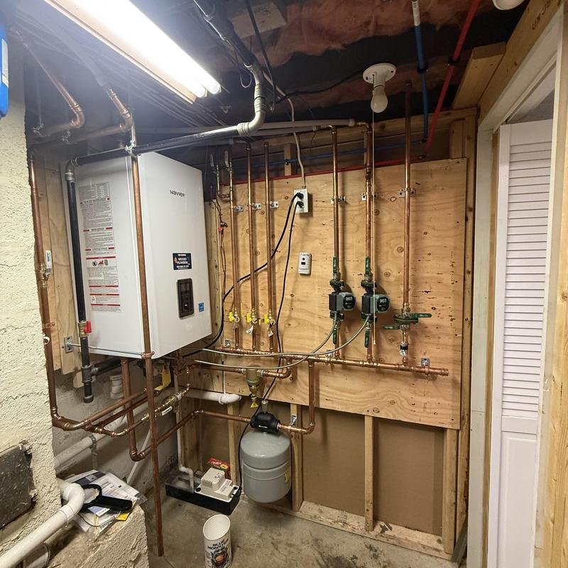 Navien boiler with copper piping and controls installation Navien boiler with copper piping and controls installation