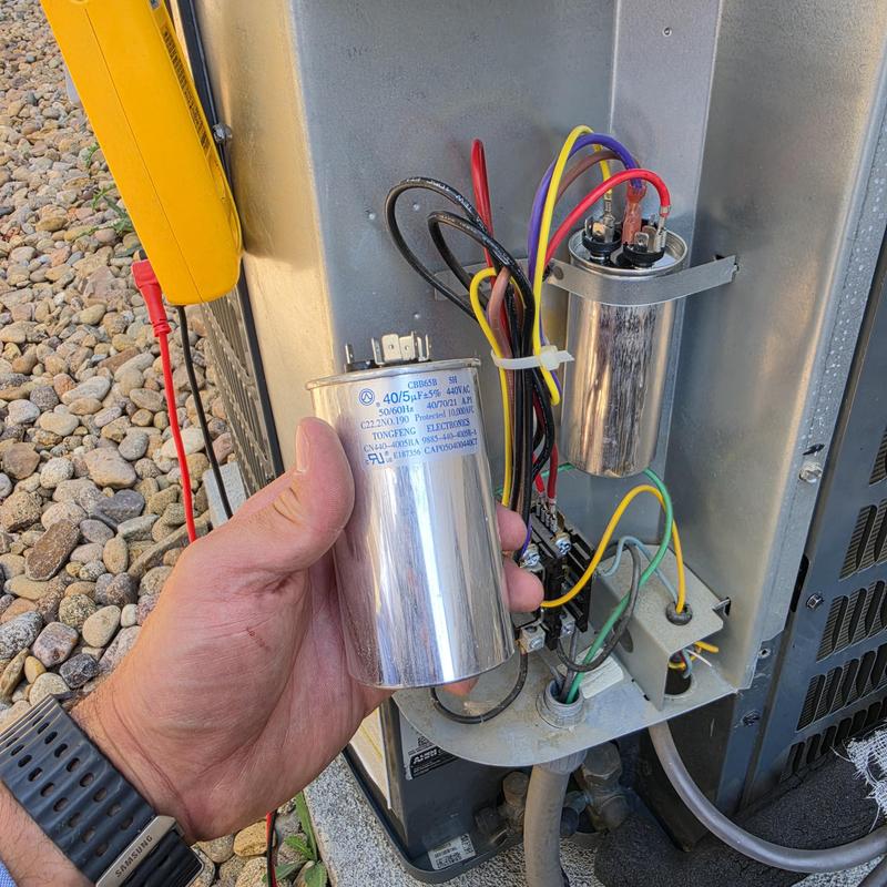 Amana AC capacitor replacement in outdoor unit Amana AC capacitor replacement in outdoor unit