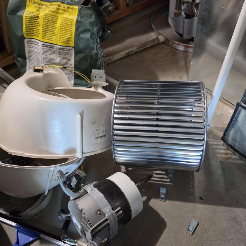 American Standard furnace blower wheel and motor assembly American Standard furnace blower wheel and motor assembly