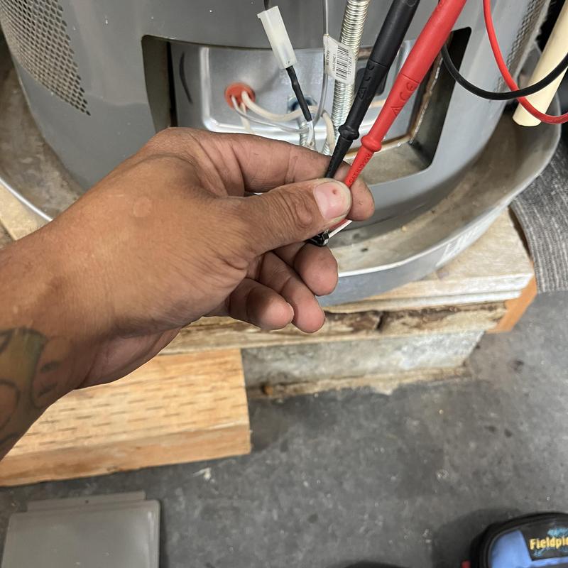 Thermopile assembly testing on water heater wiring Thermopile assembly testing on water heater wiring