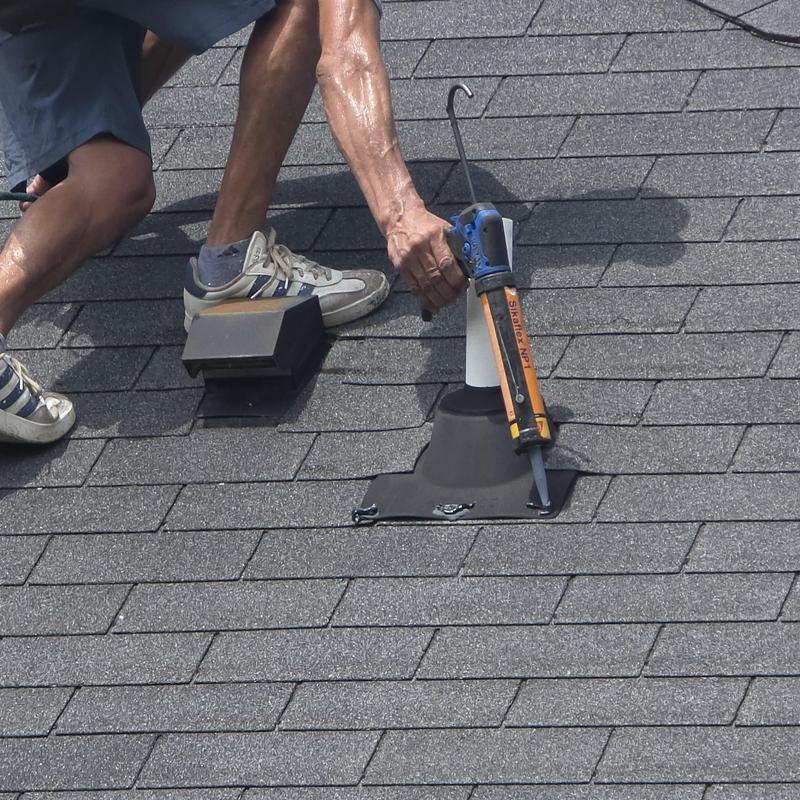 Pipe boot sealing on asphalt shingle roof in South Carolina