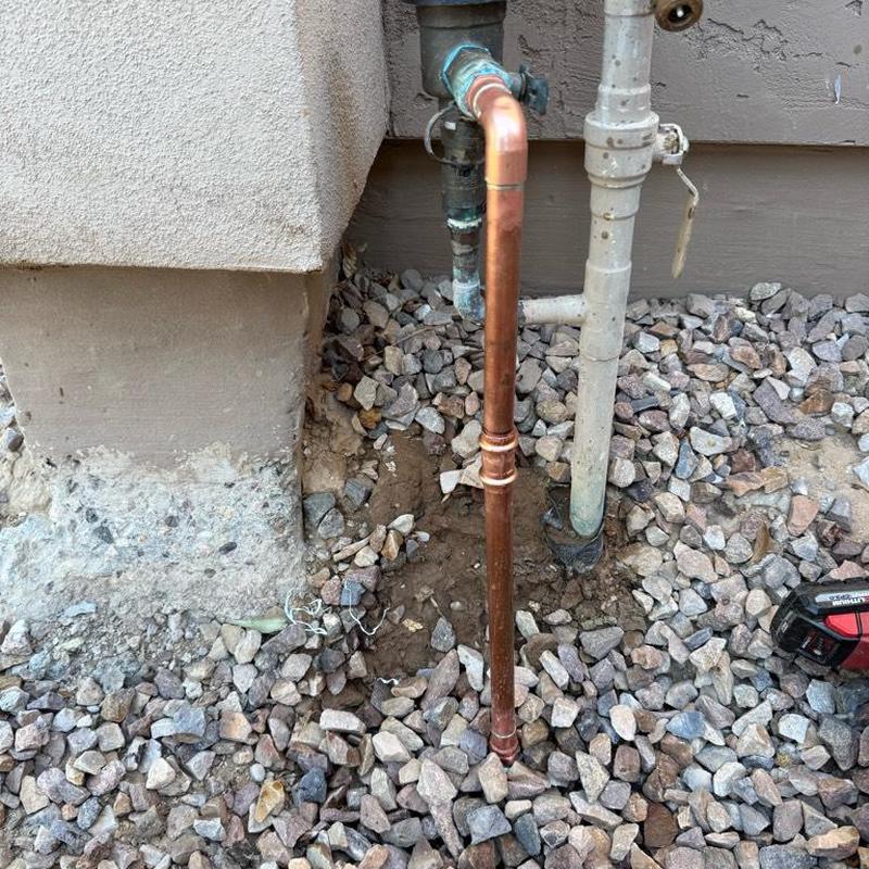 Copper pipe transition beside pressure vacuum breaker valve Copper pipe transition beside pressure vacuum breaker valve