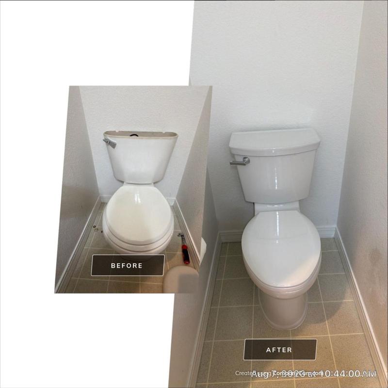 Toilet tank and bowl upgrade before and after Toilet tank and bowl upgrade before and after