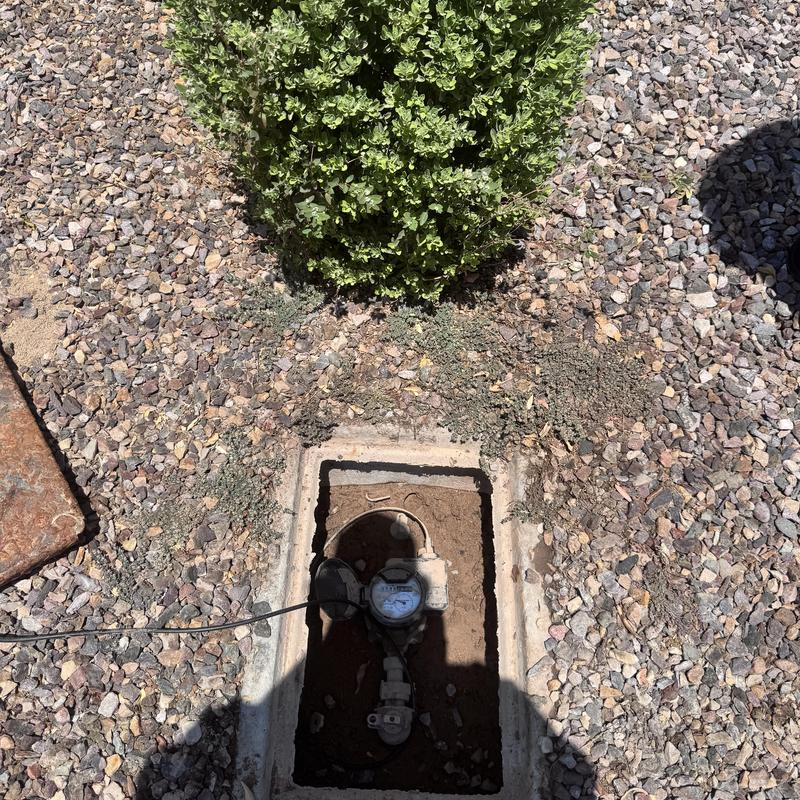 Underground water meter and service line exposure Underground water meter and service line exposure