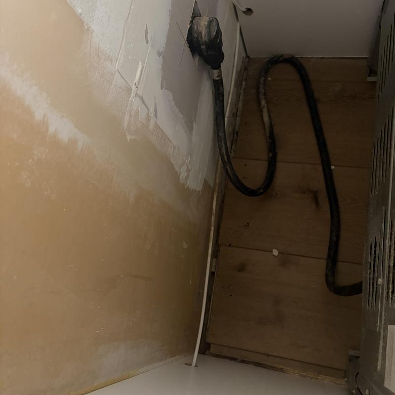 Icemaker water supply line with rodent damage Icemaker water supply line with rodent damage