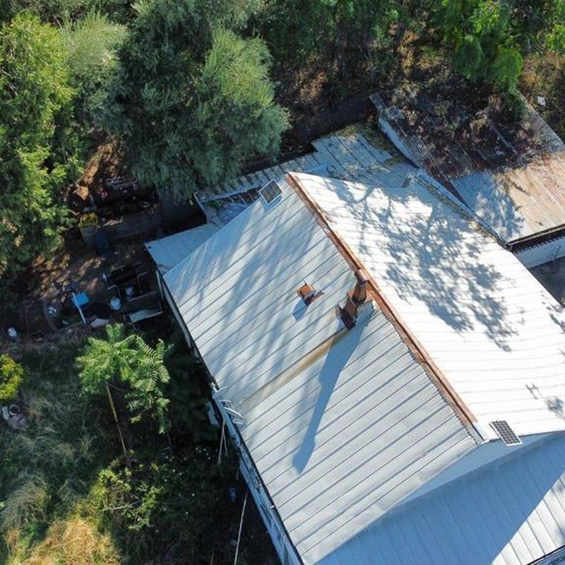 Metal roof removal on residential home in Sonora CA