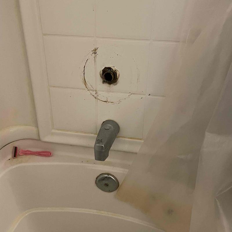 Moran shower faucet valve cartridge removal area Moran shower faucet valve cartridge removal area